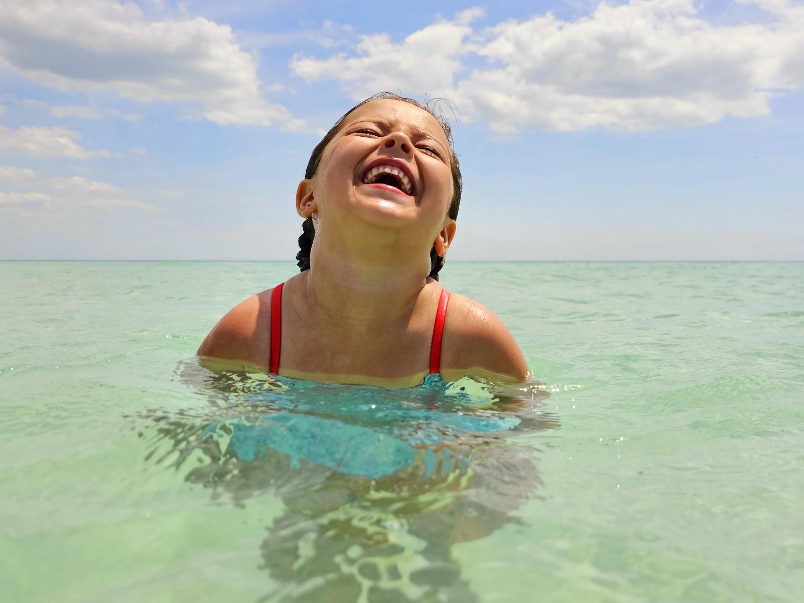 Photo of Dorothy in the ocean