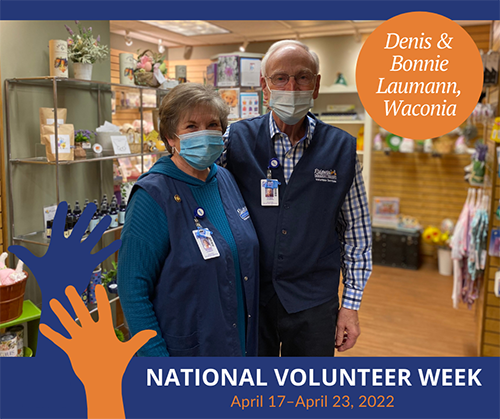 Volunteers Denis and Bonnie Laumann 