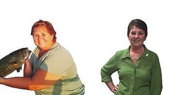 June's before and after picture after weight loss surgery at Ridgeview Medical Center