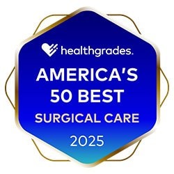 Healthgrades crest Top 50 Surgical Care