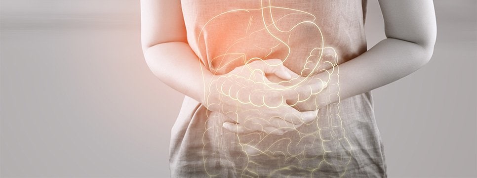 image of person clutching stomach