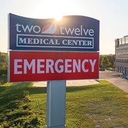 Image of Two Twelve Medical Center sign and building